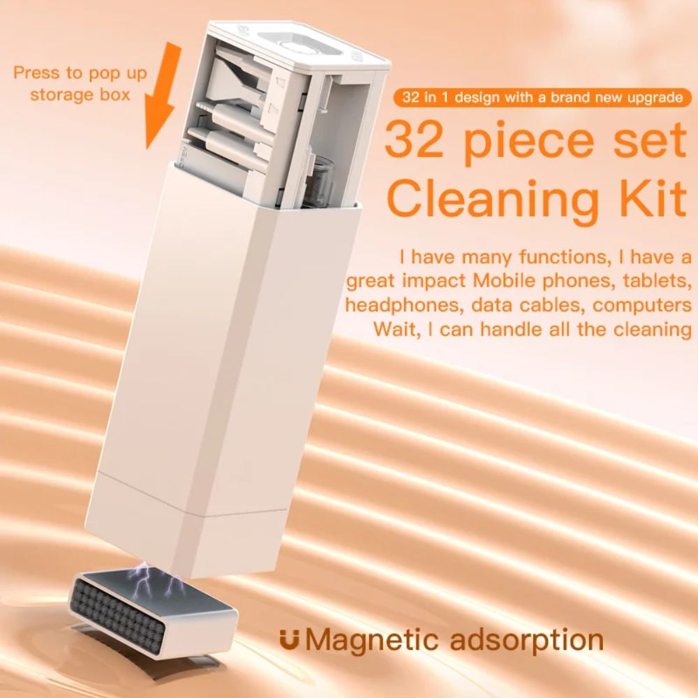 32 in 1 Multifunctional Laptop Headphones Keyboard Cleaner Kit Electronics Cleaning Kit Keyboard Cleaning Brush