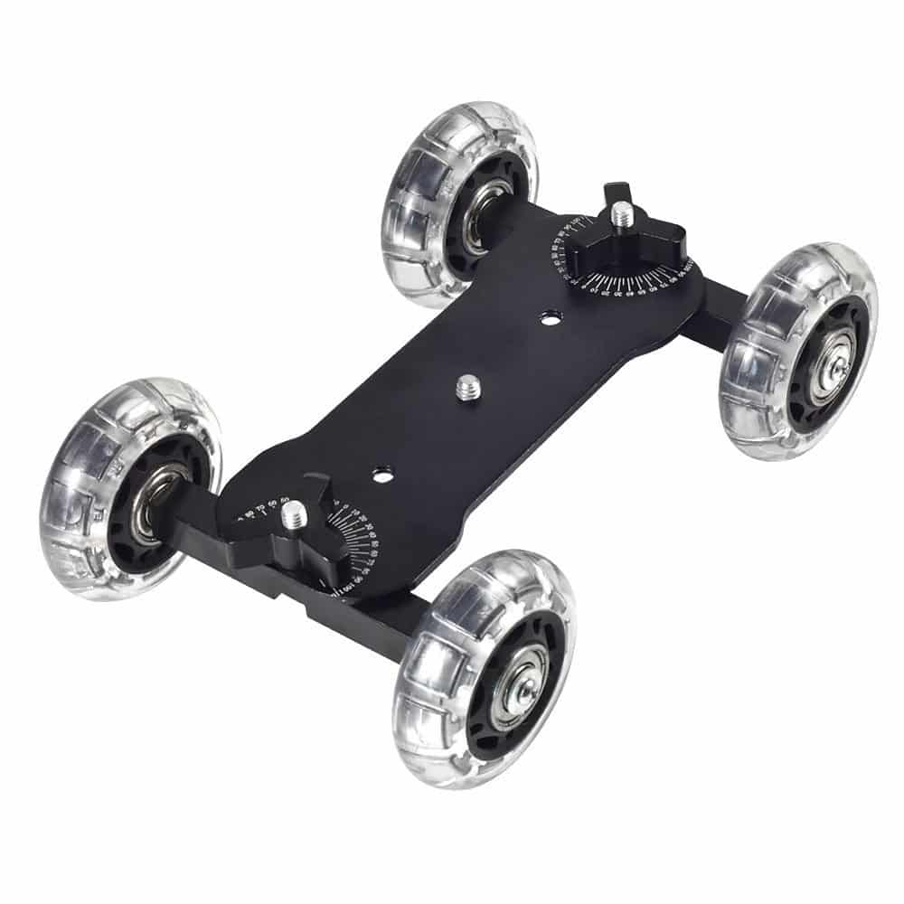 4-Wheel Desktop Tabletop Dolly Car Slider For Camera