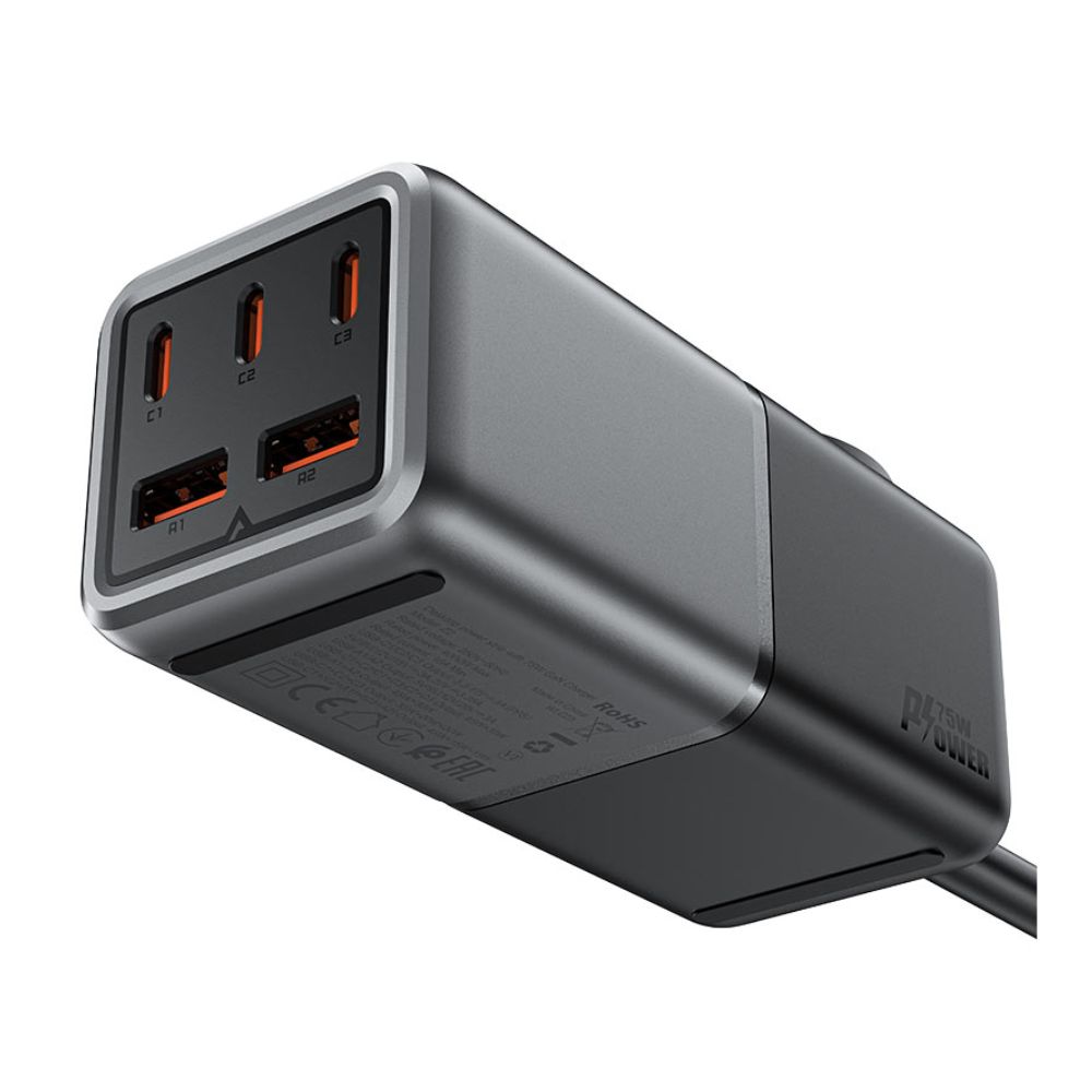 AceFast Fast Charge Power Strip Z3 PD75W GaN (3xUSB-C+2xUSB-A)