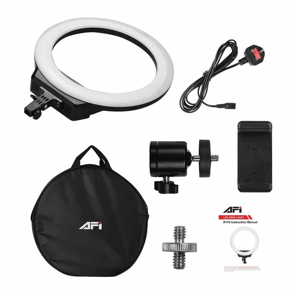 AFI 19 inch LED Ring Light 48 watt for YouTube Video Shooting+Remote+mirror+battery plate