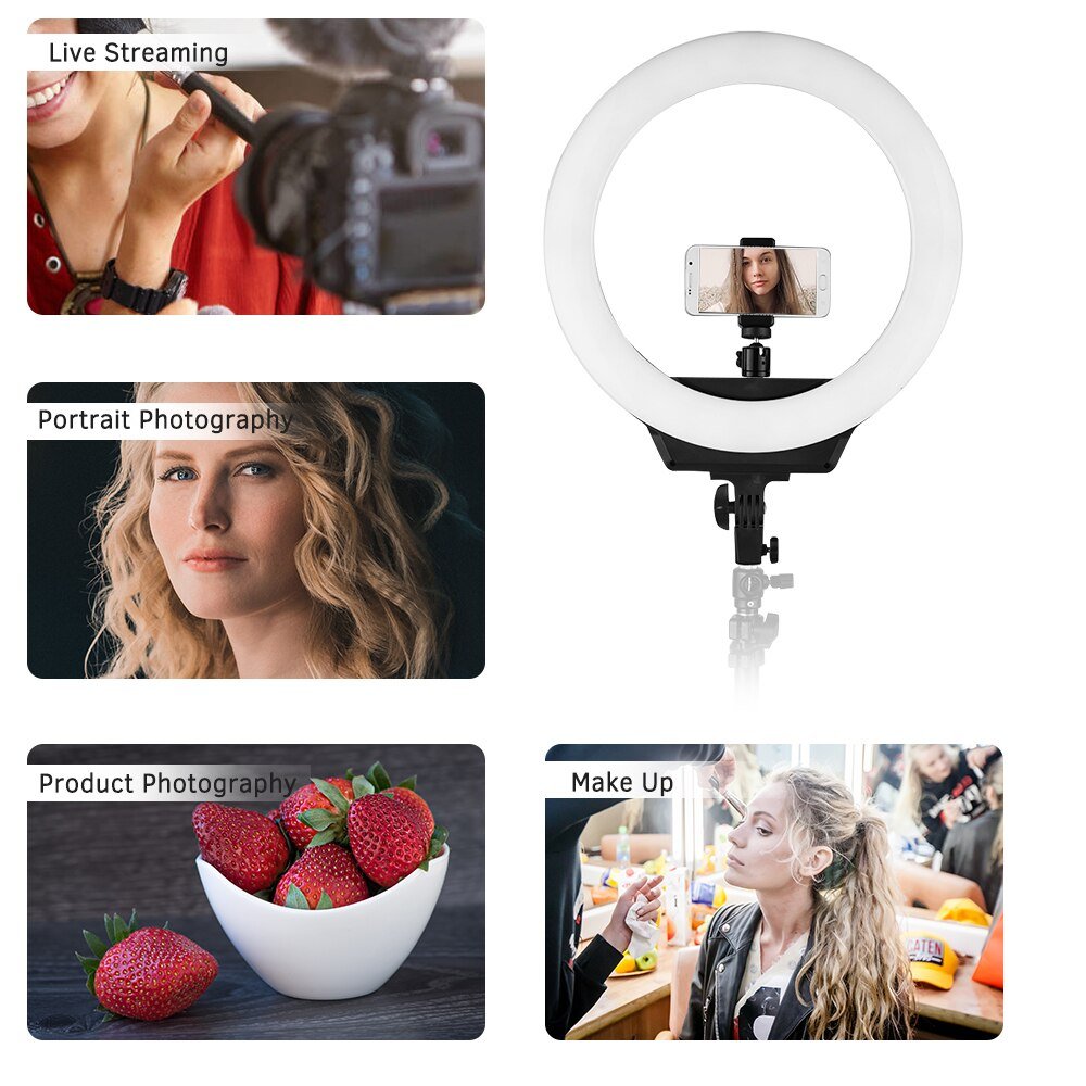 AFI 19 inch LED Ring Light 48 watt for YouTube Video Shooting+Remote+mirror+battery plate