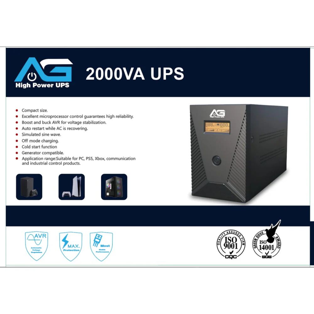 AG UPS 2000 VA 1200W | GS2000
