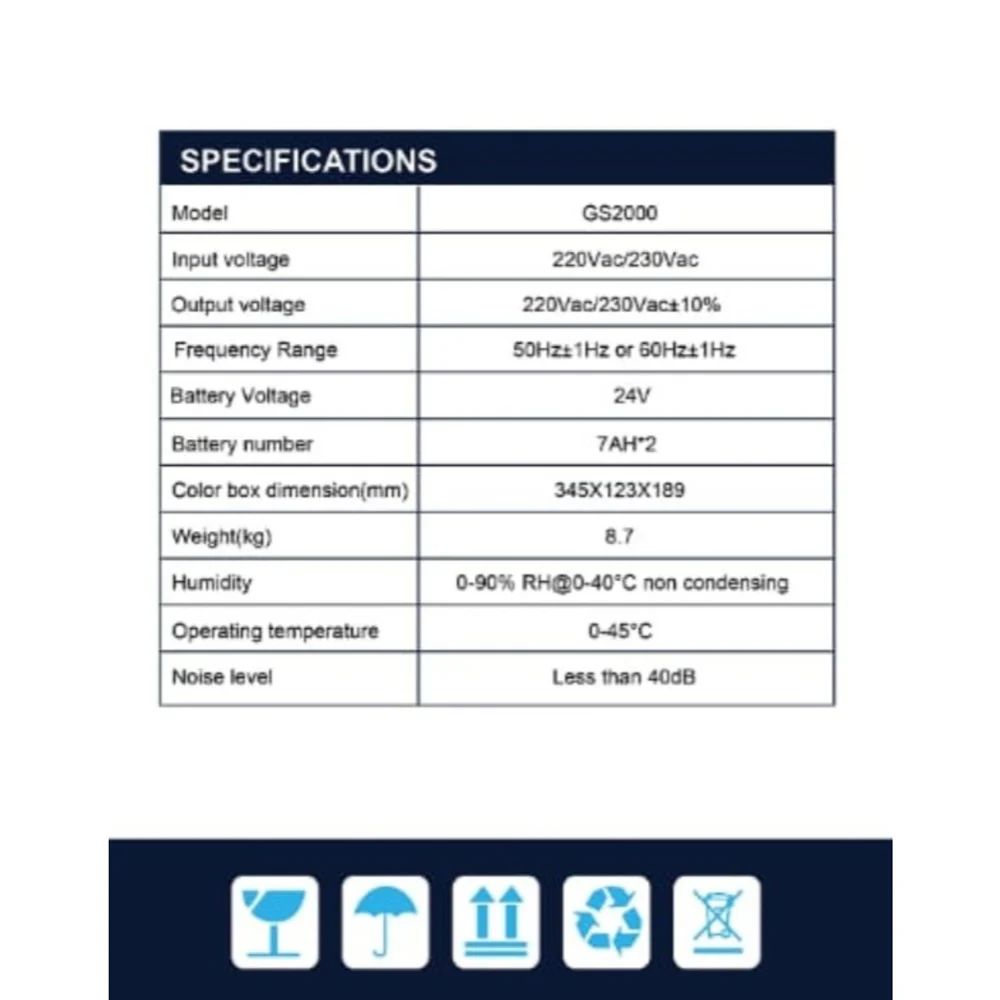 AG UPS 2000 VA 1200W | GS2000