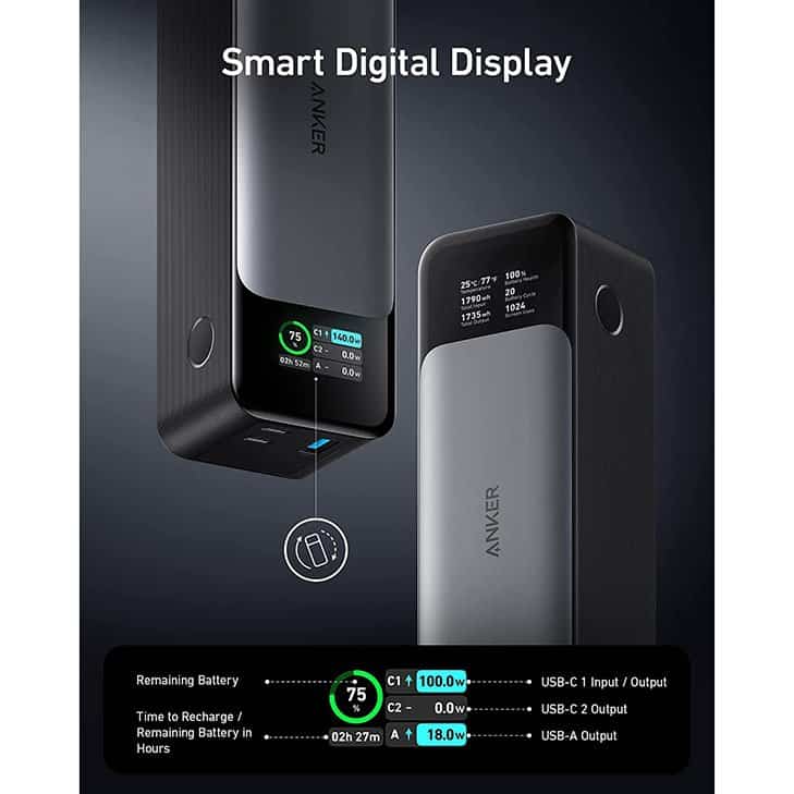 Anker 737 Power Bank (PowerCore 24K), 24,000mAh