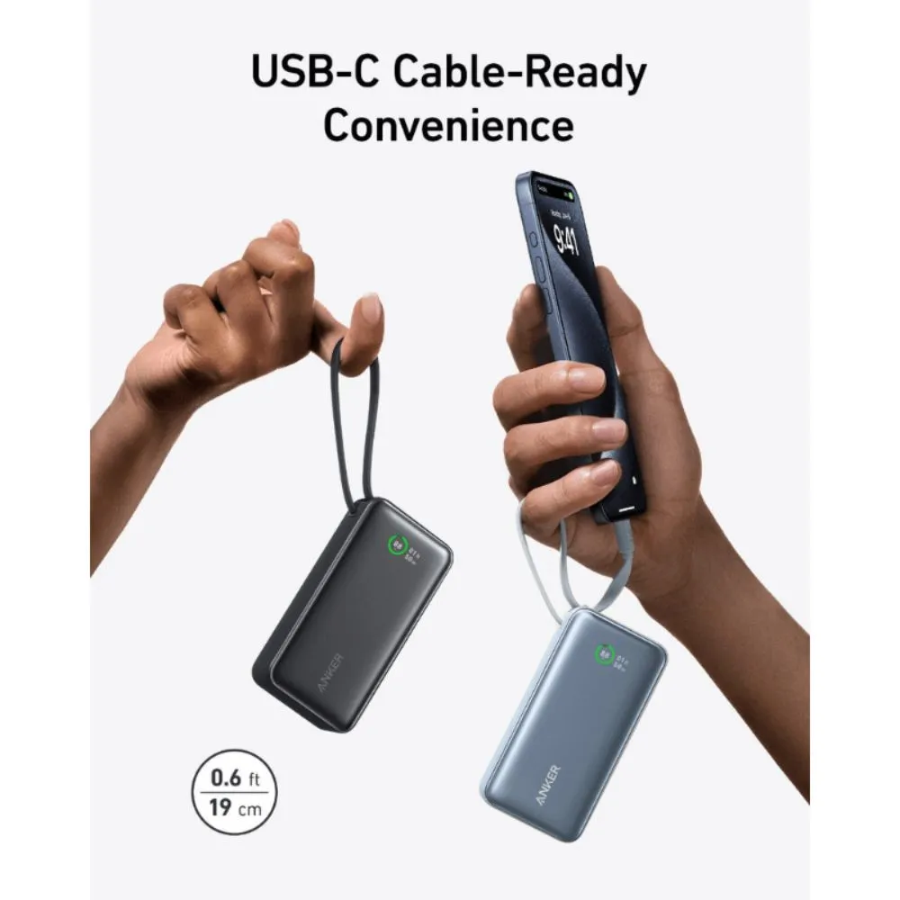 Anker Nano Power Bank 30W Built-In USB-C Cable