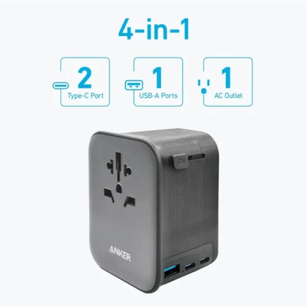 Anker Nano Travel Adapter (4 in 1, 65W)