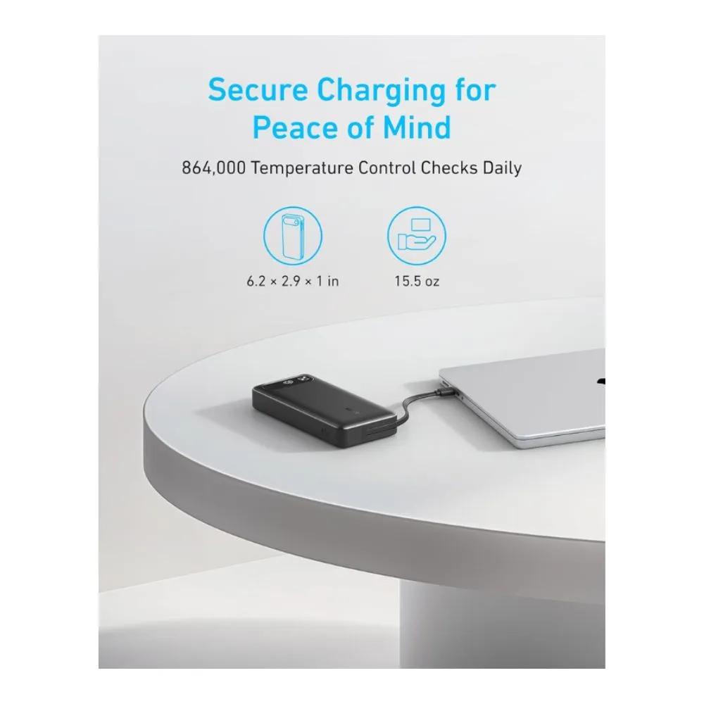 Anker Power Bank 20K 87W Built-In USB-C Cable