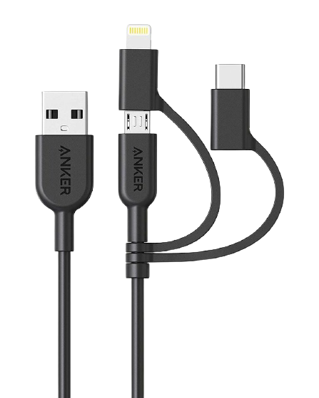 Anker PowerLine II 3-in-1, Black | AN.A8436H12.BK