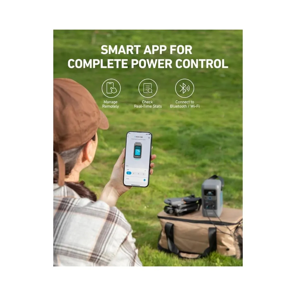 Anker SOLIX C200 DC Portable Power Station - 192Wh | 200W