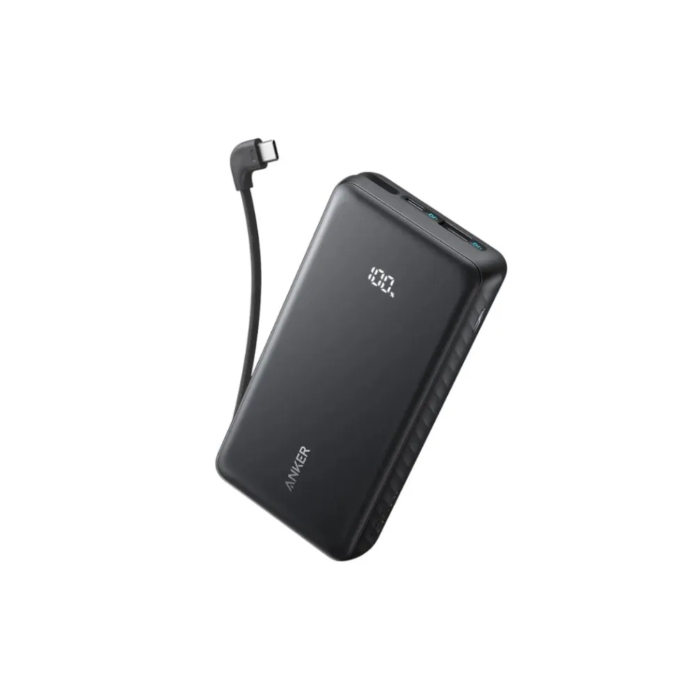 Anker Zolo Power Bank (20K, 22.5W, Built-in USB-C Cable)