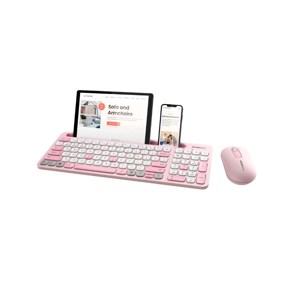 Micropack Antibacterial Bluetooth Wireless Three Modes Keyboard Combo KM-238W