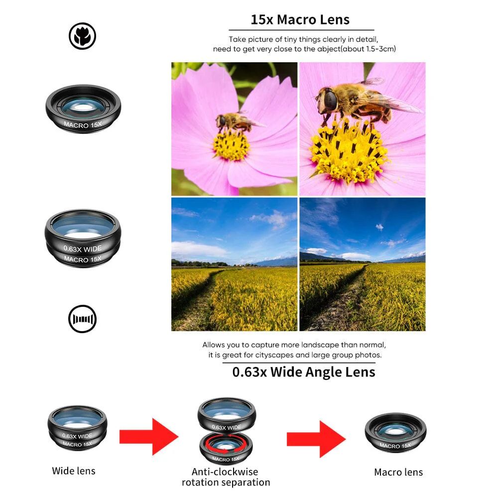 Apexel 22X 10-in-1 Phone Lens Kit