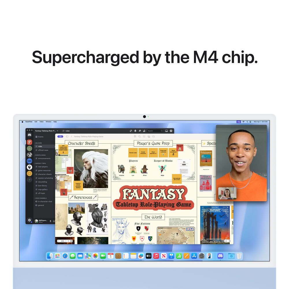 Apple iMac 24″ Nano Texture Glass – M4 Chip – 10-Core CPU – 10-Core GPU – 32GB RAM – 1TB SSD – Blue