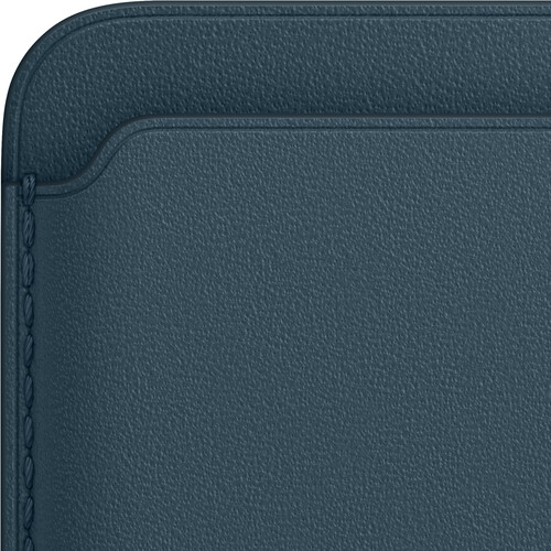 Apple iPhone 12 Series Leather Wallet with MagSafe (Black/Blue)