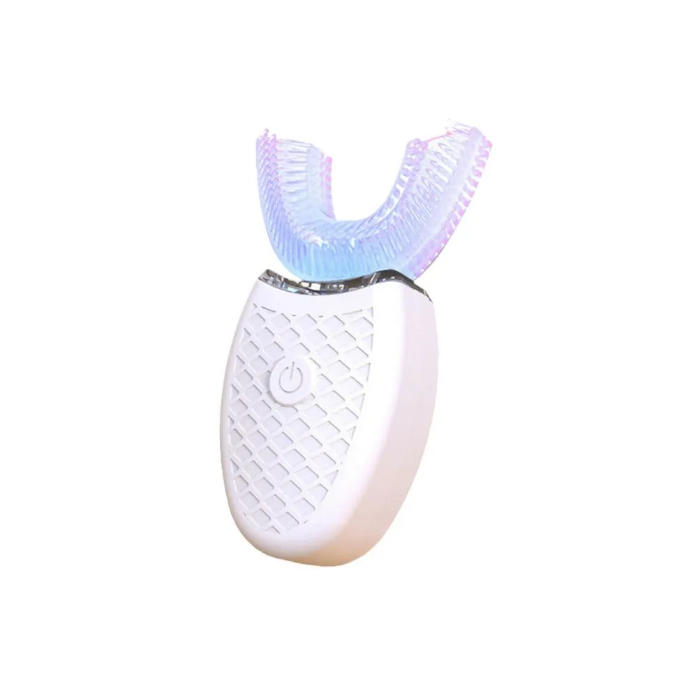 Automatic 360° Ultrasonic Electric Massage Toothbrush with LED Light – White
