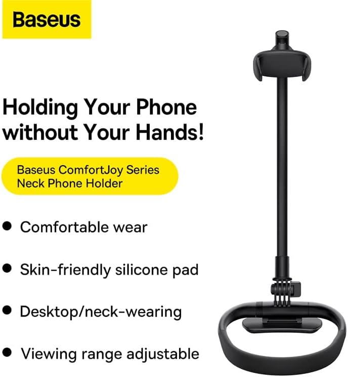 Baseus ComfortJoy Series universal neck mount, phone stand black