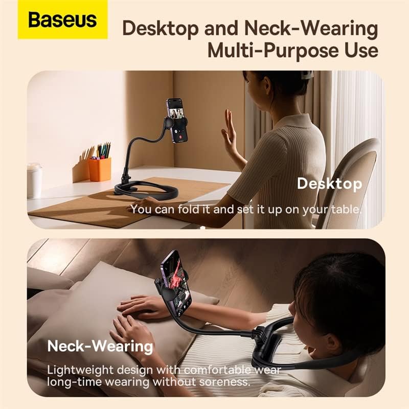 Baseus ComfortJoy Series universal neck mount, phone stand black