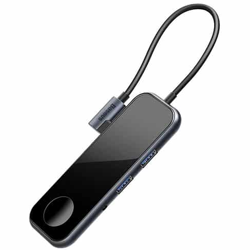 Baseus UCN3272 Type-C 3.0 HUB USB 3.0 Audio 4k HD PD Watch Wireless Charger Dock