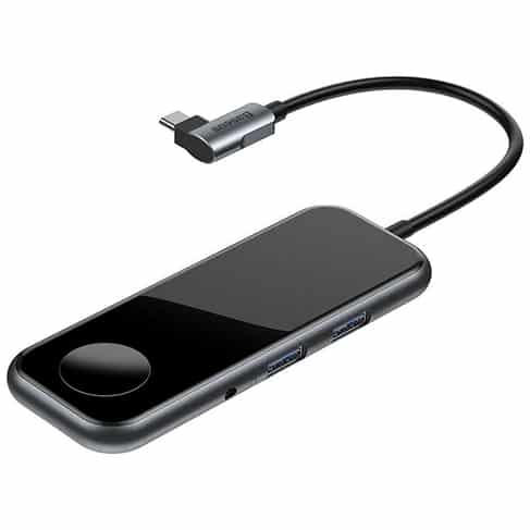 Baseus UCN3272 Type-C 3.0 HUB USB 3.0 Audio 4k HD PD Watch Wireless Charger Dock
