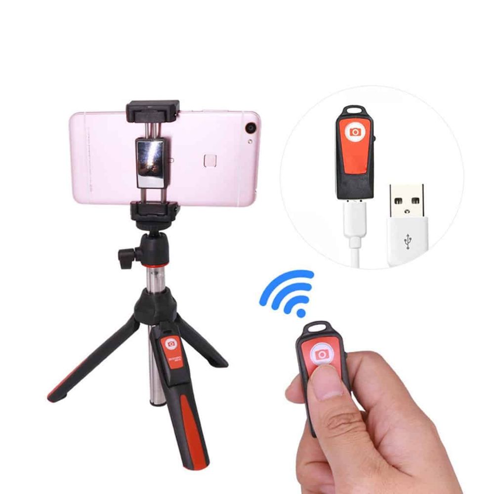 BENRO MK10 Selfie Stick Adjustable Tripod Bluetooth 3.0 Clamp for iOS- Android