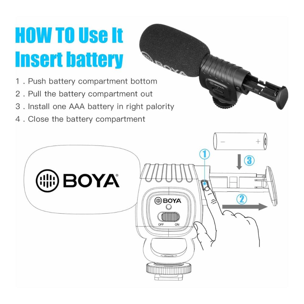 BOYA BY-BM3011 Camera Microphone,Shotgun Microphone