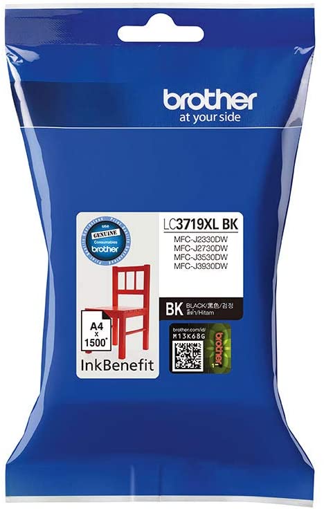 Brother Genuine Super High Yield Black Printer Ink Cartridge | LC3719XLBK