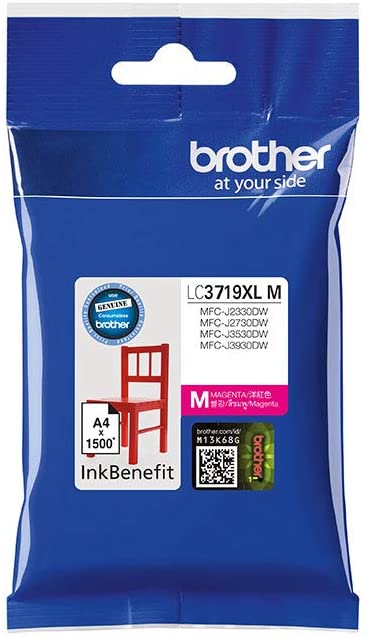 Brother Genuine Super High Yield Magenta Printer Ink Cartridge | LC3719XLM