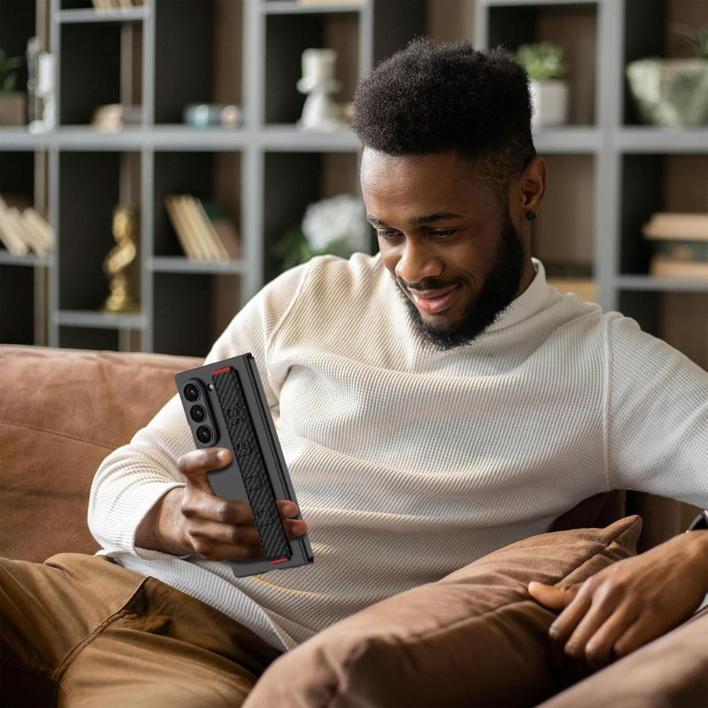 Carbon Fiber Strap Cover for Galaxy Z Fold 7 Case