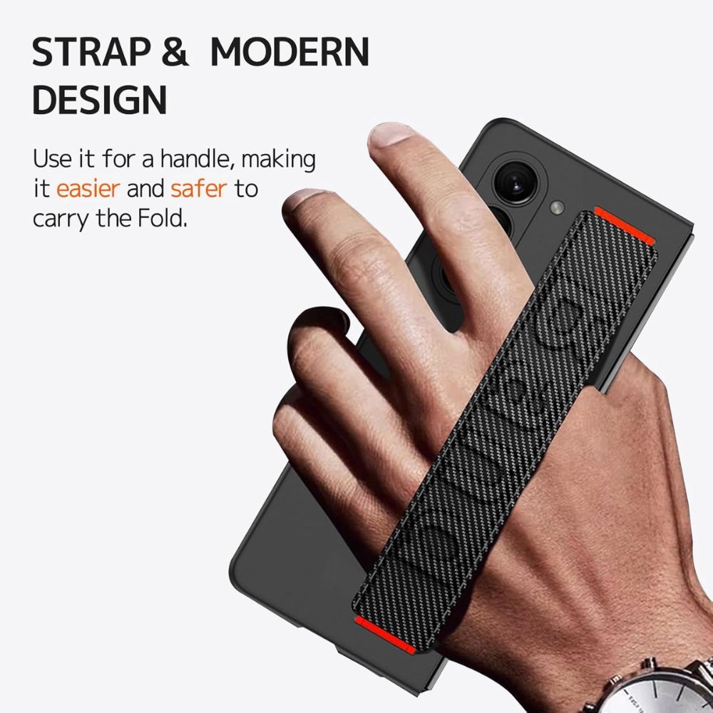 Carbon Fiber Strap Cover for Galaxy Z Fold 7 Case