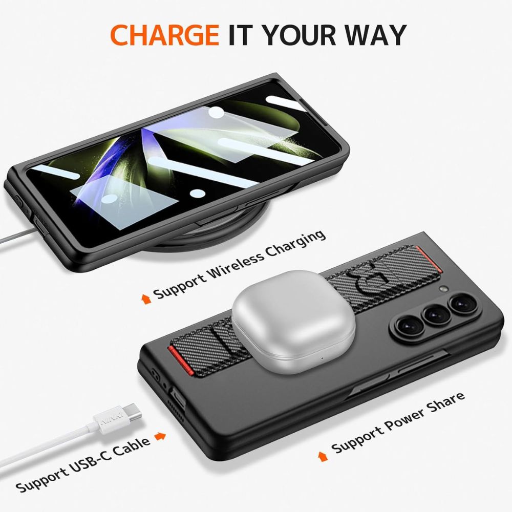Carbon Fiber Strap Cover for Galaxy Z Fold 7 Case