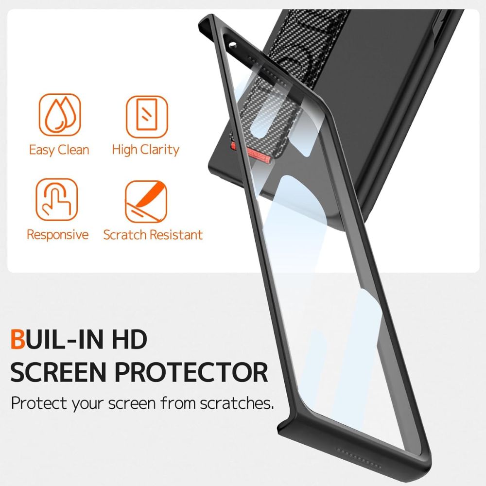 Carbon Fiber Strap Cover for Galaxy Z Fold 7 Case