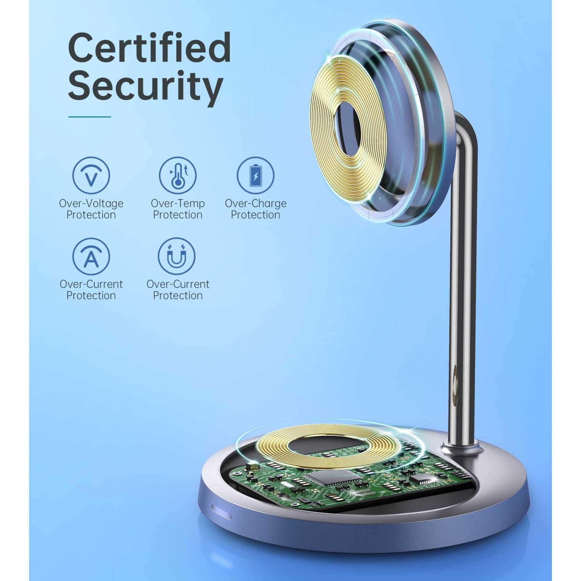 Choetech 2 in 1 Magnetic Wireless Charger (with Type-C to Type-C 15W Cable)