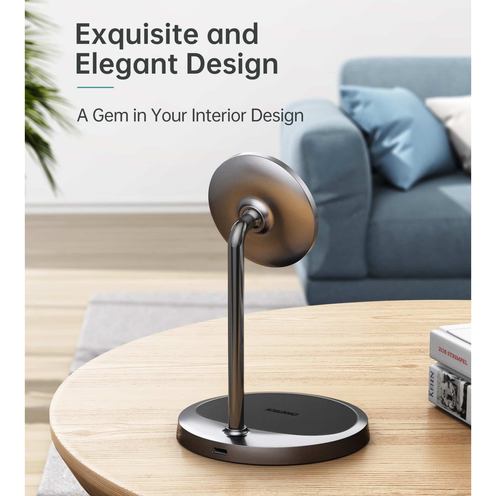 Choetech 2 in 1 Magnetic Wireless Charger (with Type-C to Type-C 15W Cable)