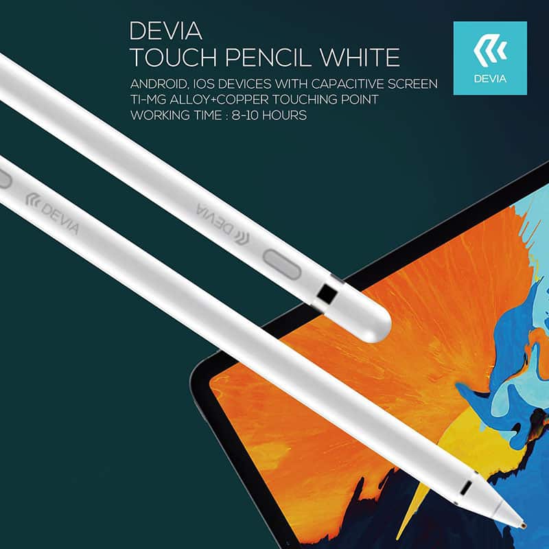 Devia Touch Pencil For Apple Ipad (White)