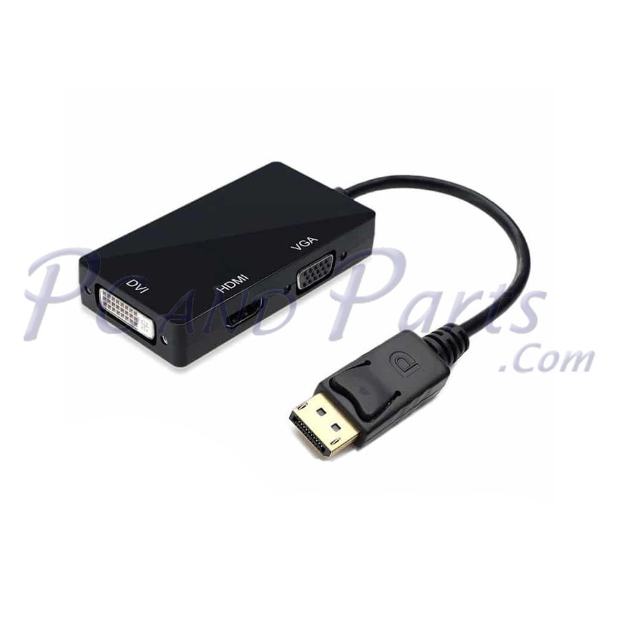 Display Port to HDMI + VGA + DVI-I Adapter