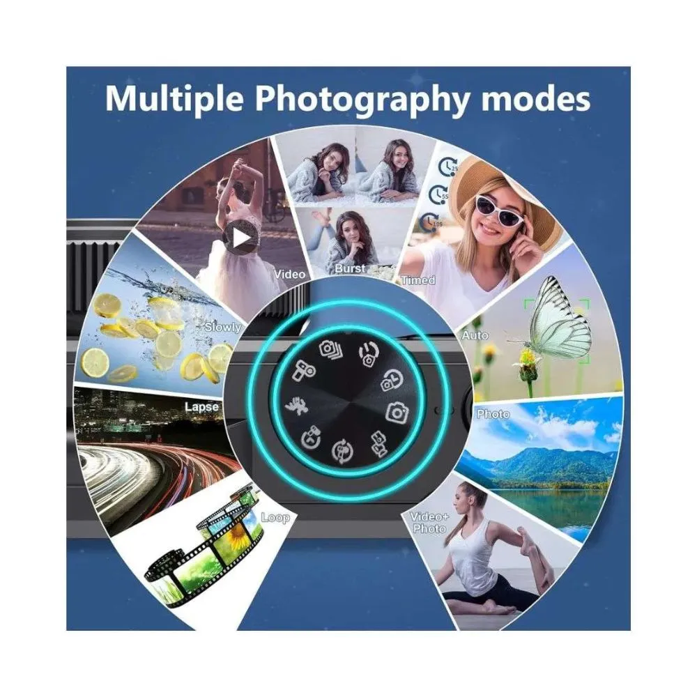 Dpofirs 64MP Digital Camera, 4K Vlogging Camera