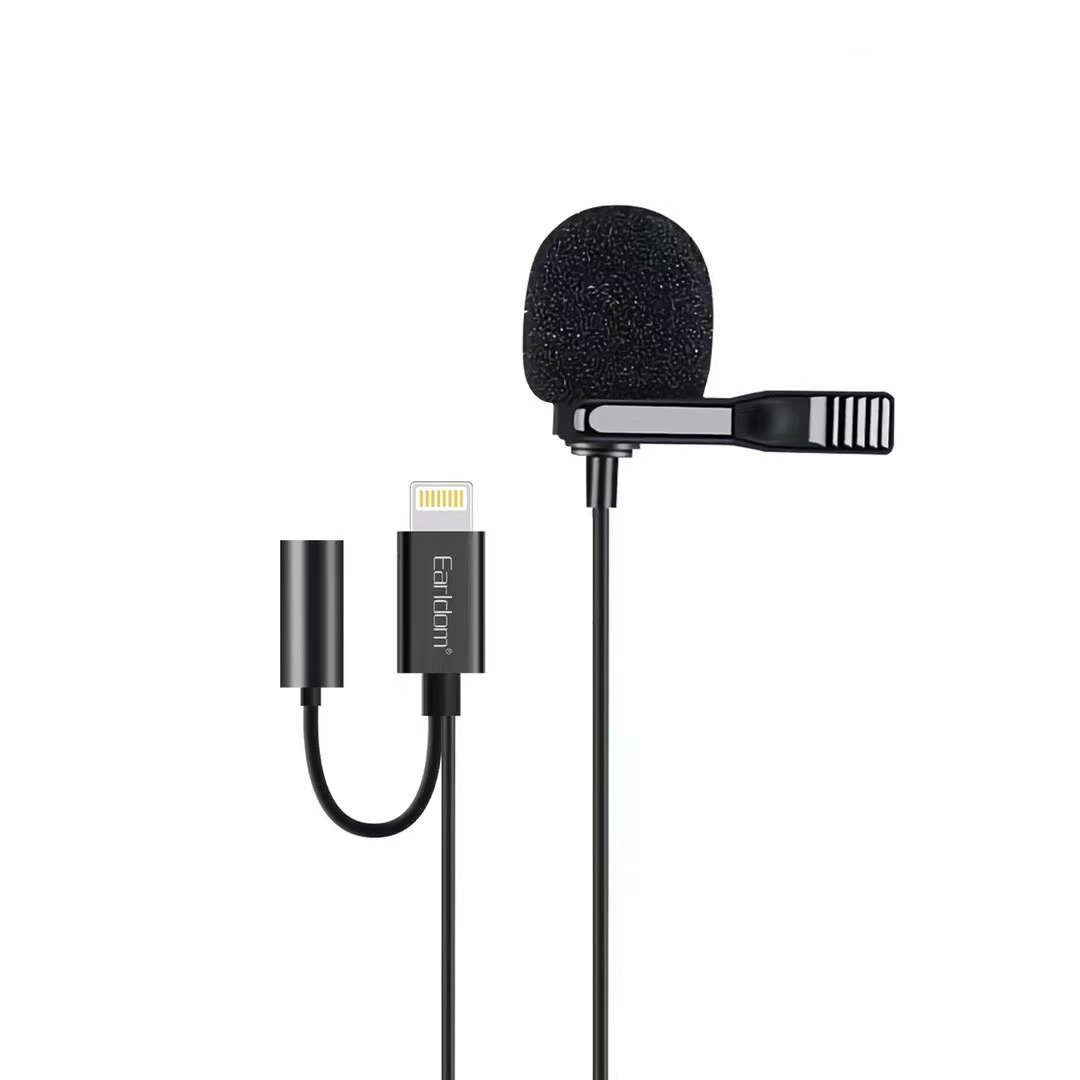 Earldom 3.5mm microphone + lightning with clip E40