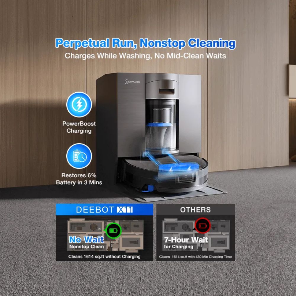 Ecovacs Deebot X11 OmniCyclone Bagless Robot Vacuum & Mop