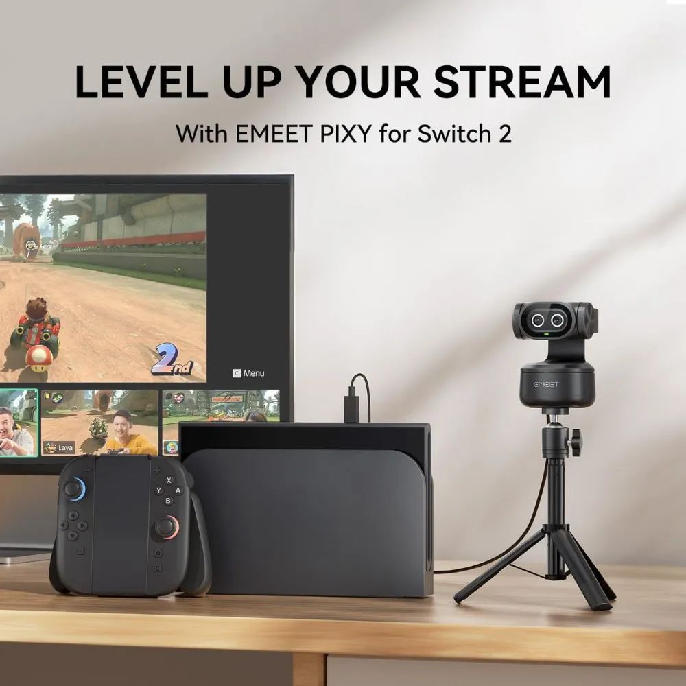 EMEET PIXY Dual-Camera AI-Powered PTZ 4K Webcam
