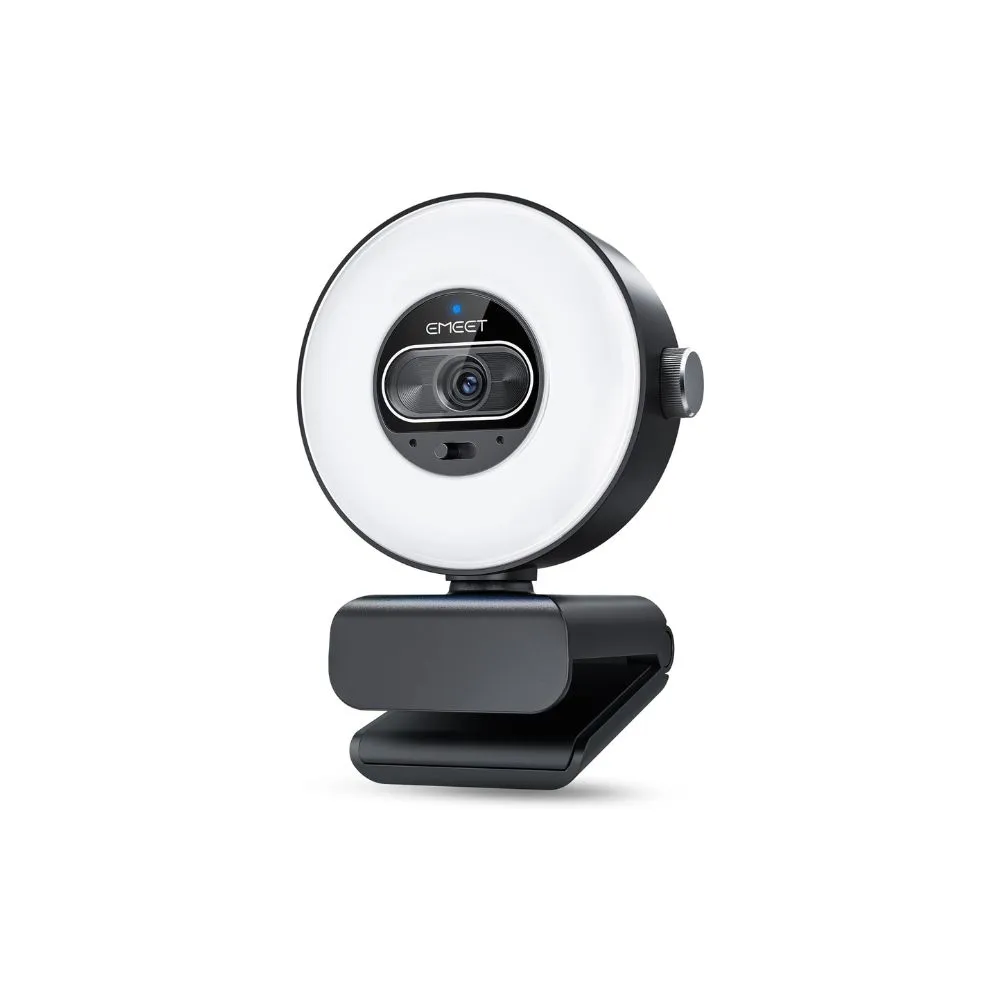 EMEET S600L 4K Webcam for Streaming with Ring Light