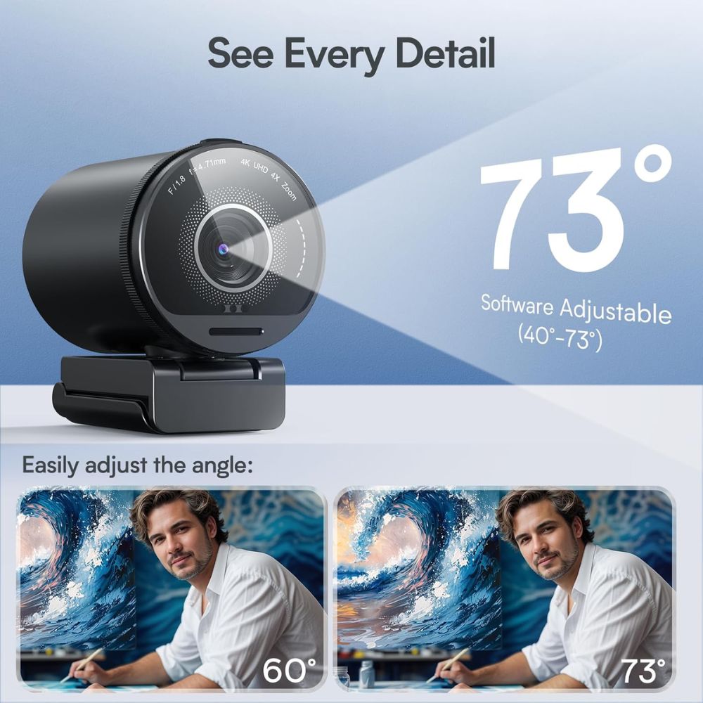 EMEET SmartCam S800 4K Webcam for Streaming