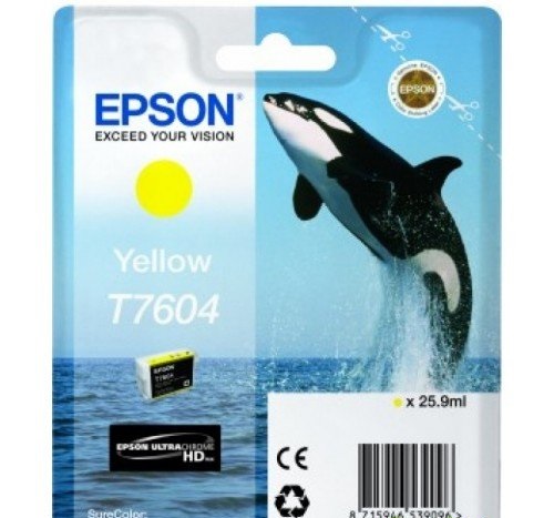 Epson Ultrachrome® HD, Killer Whale, Singlepack, 26 ml Yellow | T76044010