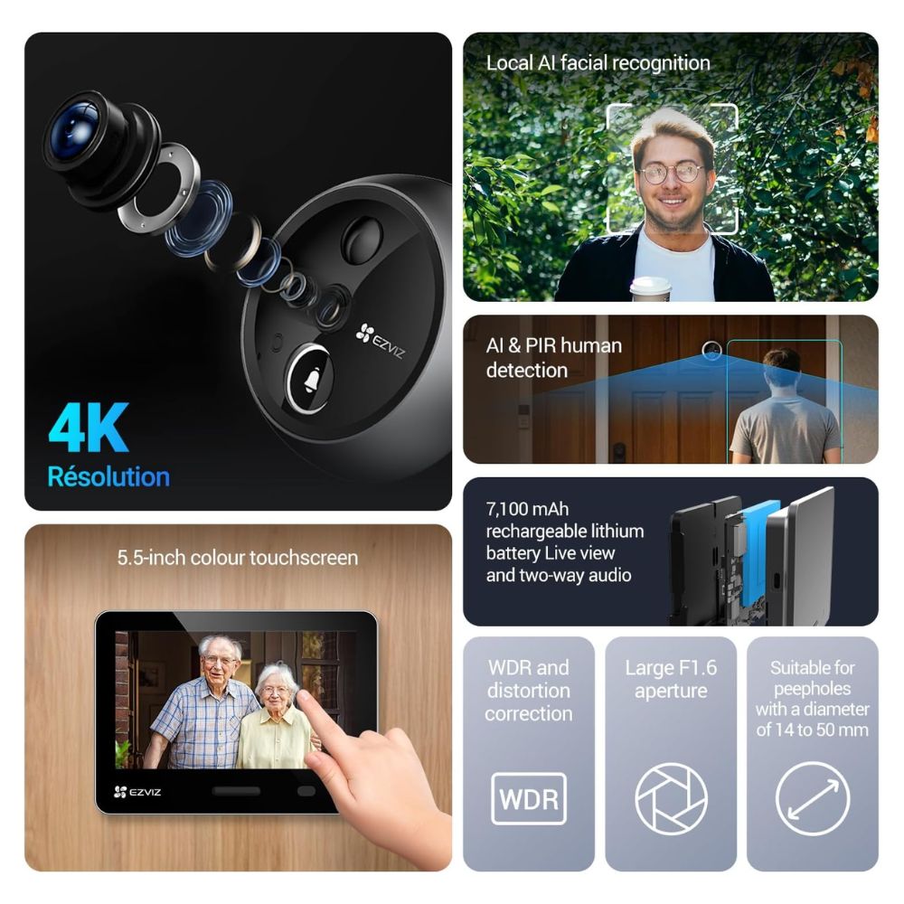 Ezviz EP4 Wire-Free Peephole Door Viewer