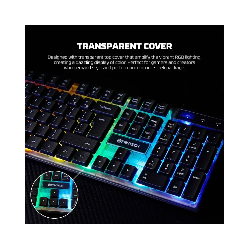 Fantech K515S SHIKARI S, RGB Lighting, Wired Gaming Keyboard