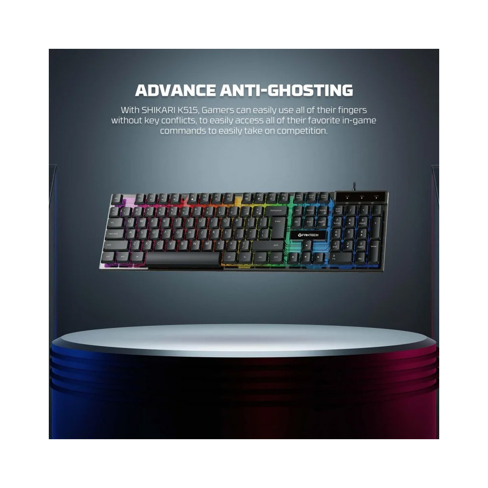 Fantech K515S SHIKARI S, RGB Lighting, Wired Gaming Keyboard