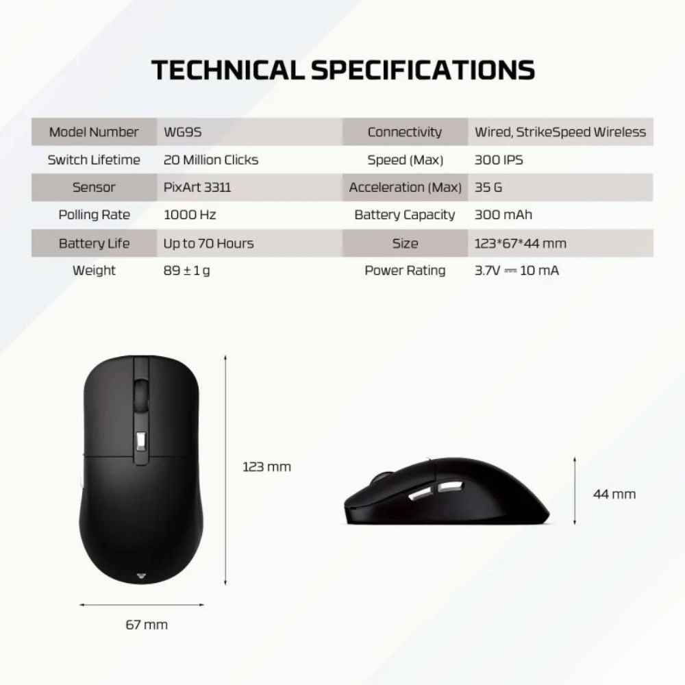 Fantech Kanata S (WG9S) Dual-Mode Gaming Mouse