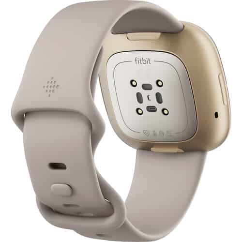 Fitbit Sense GPS Smartwatch (Lunar White / Soft Gold Stainless Steel)