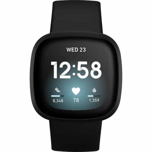 Fitbit Versa 3 GPS Smartwatch (Black / Black Aluminum)
