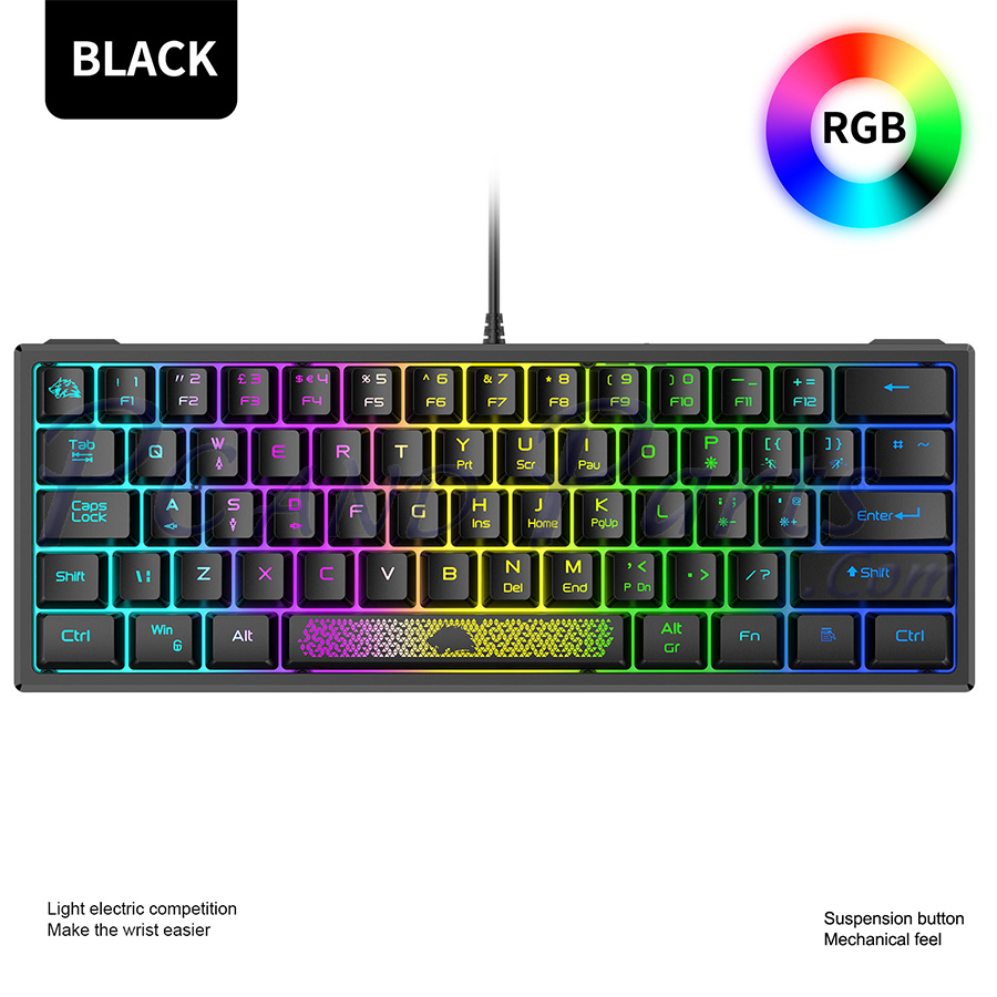 Free Wolf T60 Mechanical Keyboard 62-Key Set USB