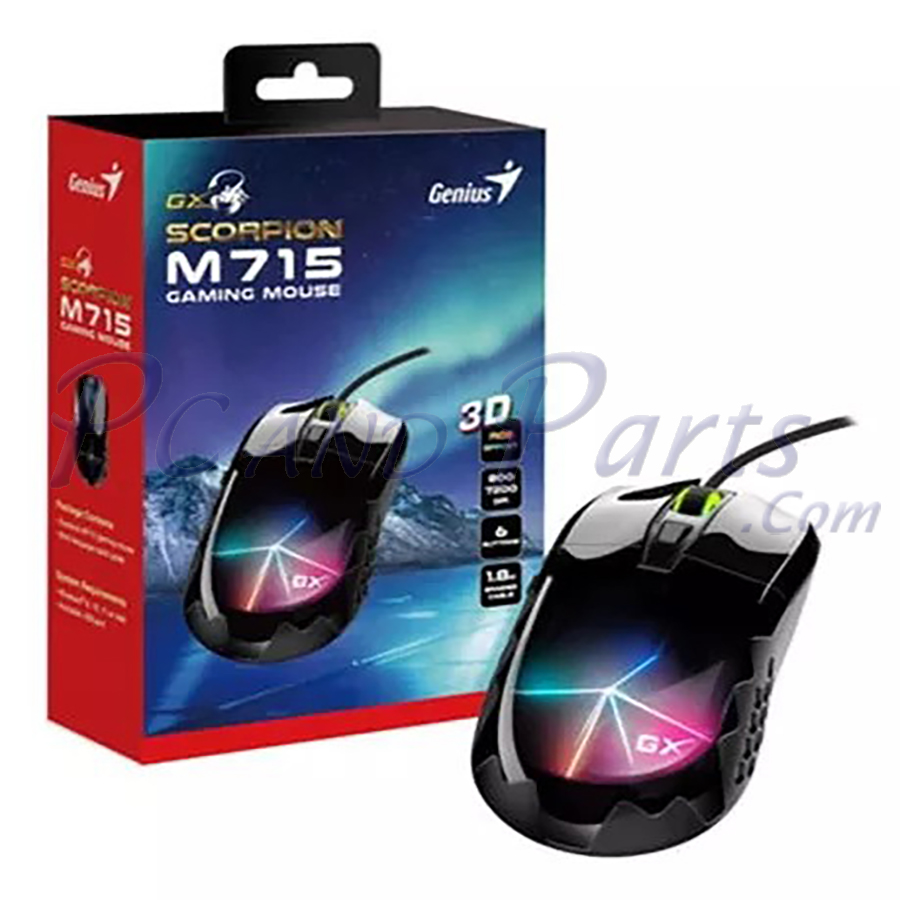 Genius M715 Wired Gaming Black Mouse